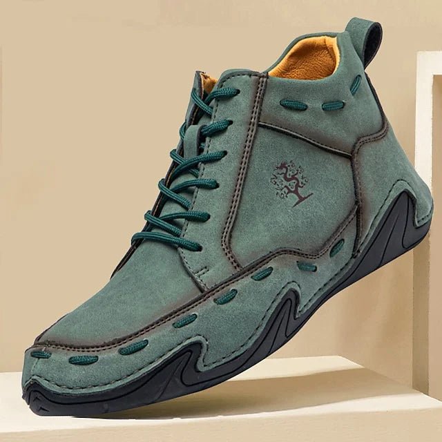 Ashford | Alexander – Men’s Mid - Top PU Leather Sneakers with Breathable Sole - Ashford London Clothing