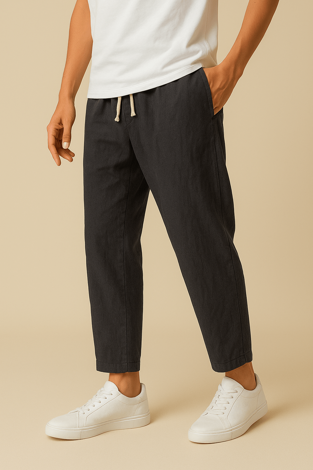 Ashford | Alicante Beach Lightweight Linen Style Trousers with Breathable Weave - Ashford London Clothing