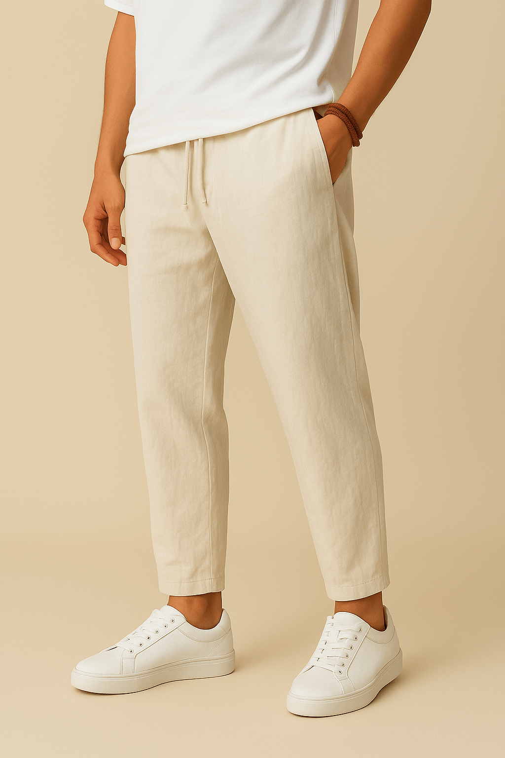 Ashford | Alicante Beach Lightweight Linen Style Trousers with Breathable Weave - Ashford London Clothing