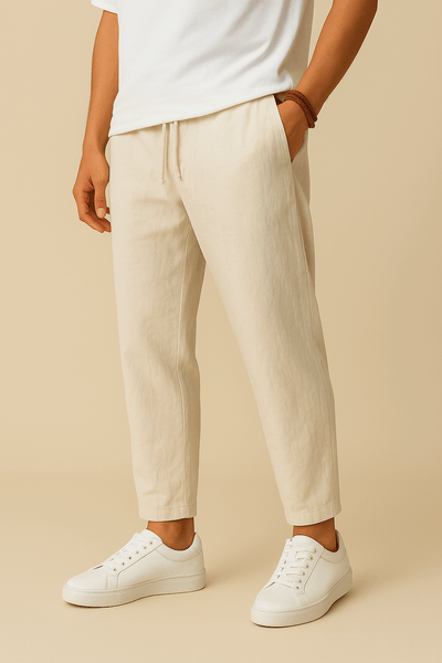 Ashford | Alicante Beach Lightweight Linen Style Trousers with Breathable Weave - Ashford London Clothing