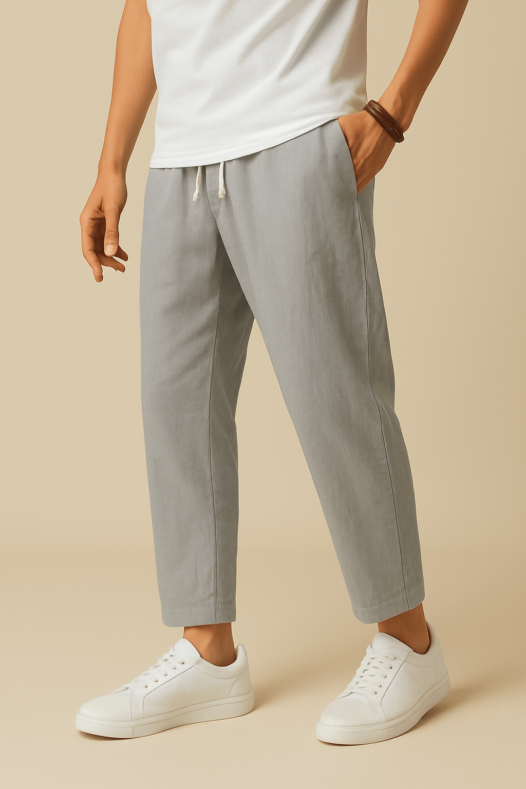 Ashford | Alicante Beach Lightweight Linen Style Trousers with Breathable Weave - Ashford London Clothing