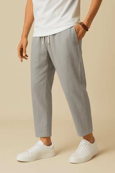 Ashford | Alicante Beach Lightweight Linen Style Trousers with Breathable Weave - Ashford London Clothing