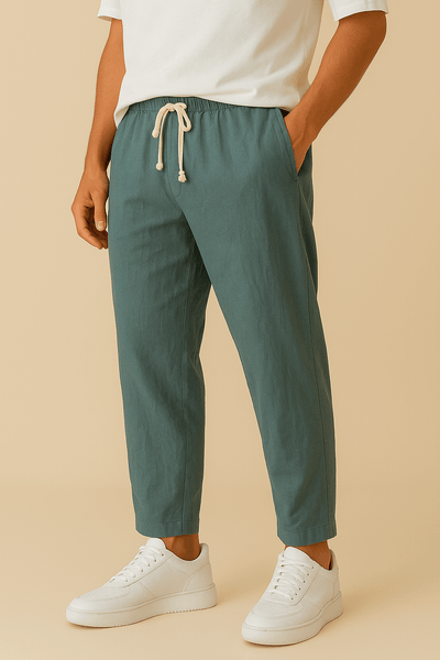 Ashford | Alicante Beach Lightweight Linen Style Trousers with Breathable Weave - Ashford London Clothing