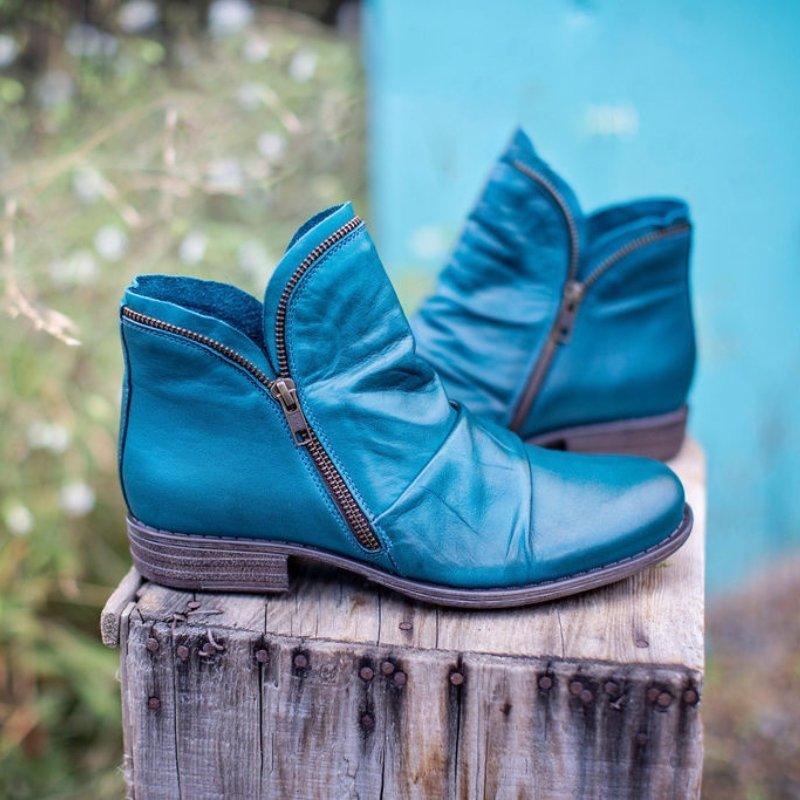 Ashford | Alina – Women’s Zip - Up Ankle Boots – PU Leather - Ashford London Clothing