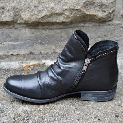 Ashford | Alina – Women’s Zip - Up Ankle Boots – PU Leather - Ashford London Clothing
