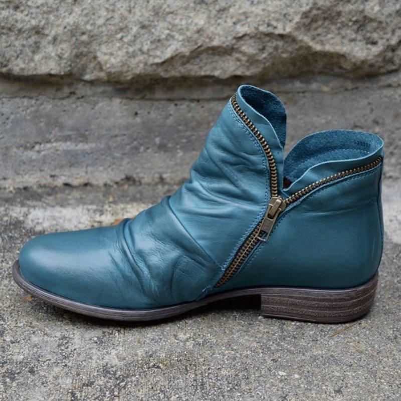 Ashford | Alina – Women’s Zip - Up Ankle Boots – PU Leather - Ashford London Clothing