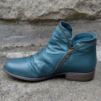Ashford | Alina – Women’s Zip - Up Ankle Boots – PU Leather - Ashford London Clothing