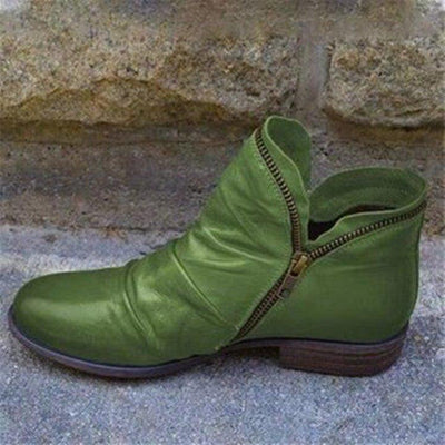 Ashford | Alina – Women’s Zip - Up Ankle Boots – PU Leather - Ashford London Clothing