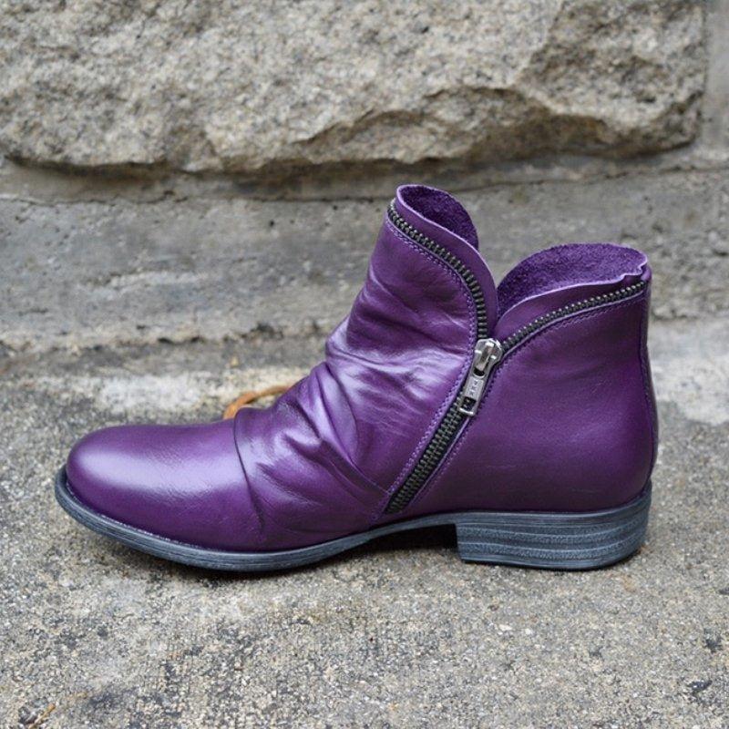 Ashford | Alina – Women’s Zip - Up Ankle Boots – PU Leather - Ashford London Clothing