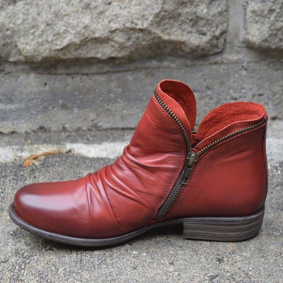Ashford | Alina – Women’s Zip - Up Ankle Boots – PU Leather - Ashford London Clothing
