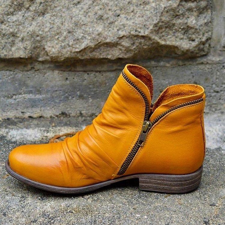 Ashford | Alina – Women’s Zip - Up Ankle Boots – PU Leather - Ashford London Clothing