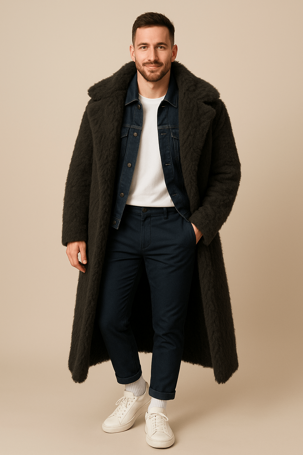 Ashford | Alistair – Men’s Shearling Lined Oversized Insulated Trench Coat - Ashford London Clothing