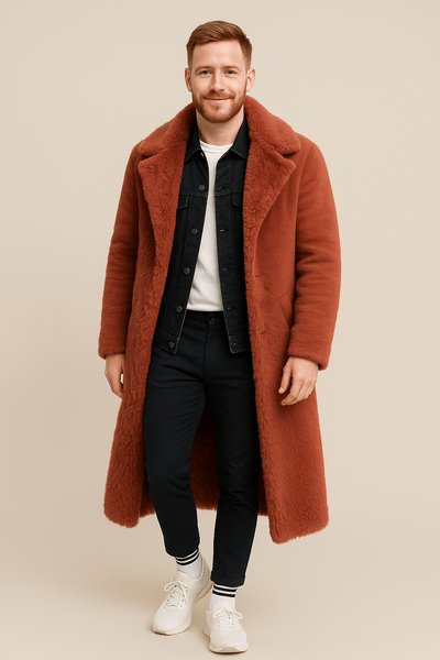 Ashford | Alistair – Men’s Shearling Lined Oversized Insulated Trench Coat - Ashford London Clothing