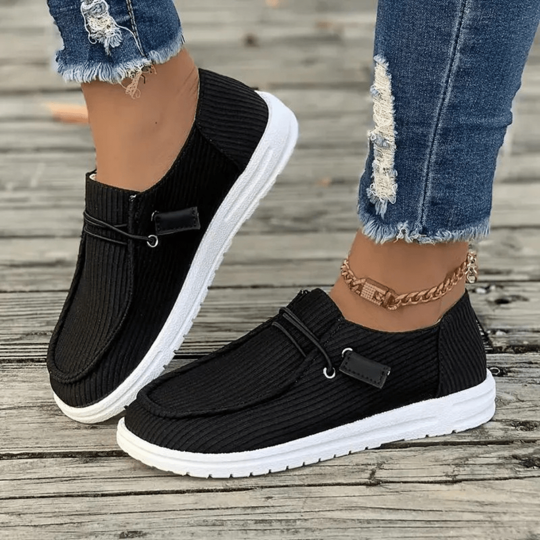 Ashford | Amélie – Women’s Slip - On Shoes – Soft Knit – Flat Sole – Textured Upper – Casual Fit - Ashford London Clothing