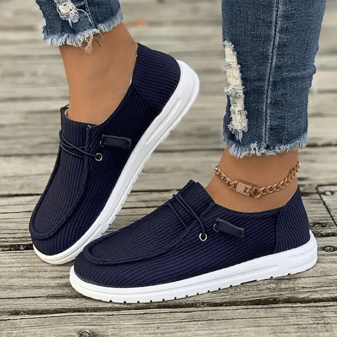 Ashford | Amélie – Women’s Slip - On Shoes – Soft Knit – Flat Sole – Textured Upper – Casual Fit - Ashford London Clothing