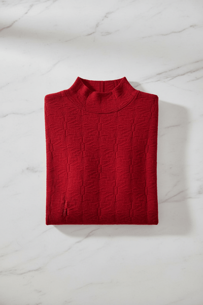 Ashford | Aroa – Women’s Textured Knit Sweater with Mock Neck and Slim Fit - Ashford London Clothing
