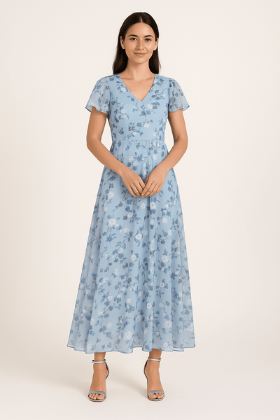 Ashford | Ashford London Womens Elegant Midi Dress - Ashford London Clothing