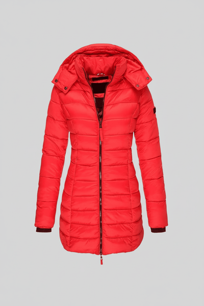 Ashford | Aspen – Women’s Slim Fit Quilted Long Puffer Jacket with Detachable Hood - Ashford London Clothing
