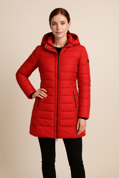 Ashford | Aspen – Women’s Slim Fit Quilted Long Puffer Jacket with Detachable Hood - Ashford London Clothing