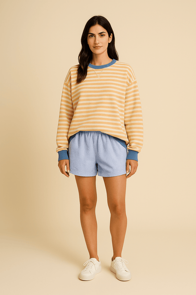 Ashford | Barb Striped "Cotton Style" Sweater - Ashford London Clothing