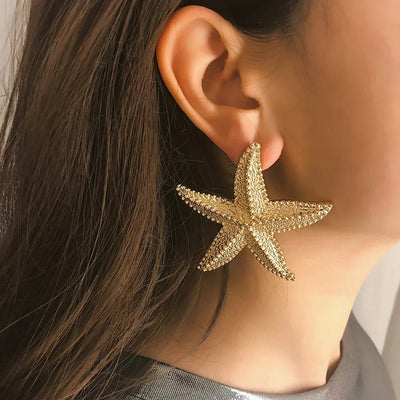 Ashford | Bella – Starfish Drop Earrings in Gold - Ashford London Clothing