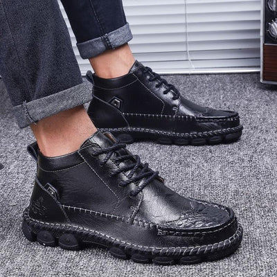 Ashford | Benedict – Men’s Leather Lace - Up Ankle Boots with Rugged Sole - Ashford London Clothing