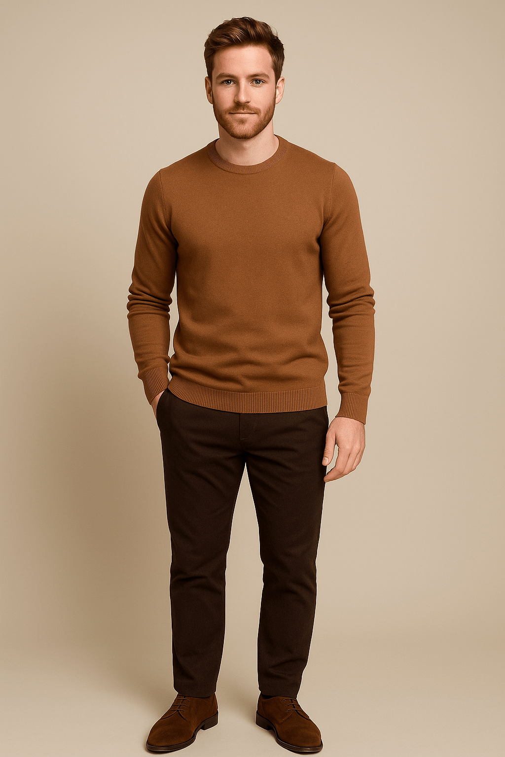 Ashford | Benny – Men’s Crew Neck Sweater with Regular Fit in Soft Knit - Ashford London Clothing