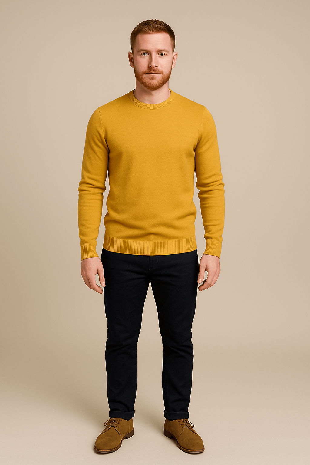 Ashford | Benny – Men’s Crew Neck Sweater with Regular Fit in Soft Knit - Ashford London Clothing