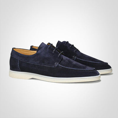 Ashford | Callum Suede Moc Toe Shoes – Lace - Up – Casual Low - Top – Men - Ashford London Clothing