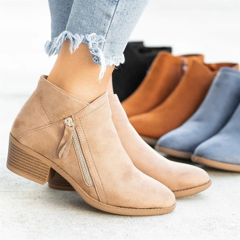Ashford | Camille – Women’s Leather Ankle Boots with Block Heel & Sleek Fit - Ashford London Clothing
