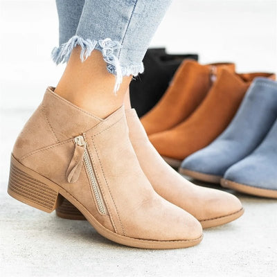 Ashford | Camille – Women’s Leather Ankle Boots with Block Heel & Sleek Fit - Ashford London Clothing