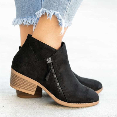 Ashford | Camille – Women’s Leather Ankle Boots with Block Heel & Sleek Fit - Ashford London Clothing