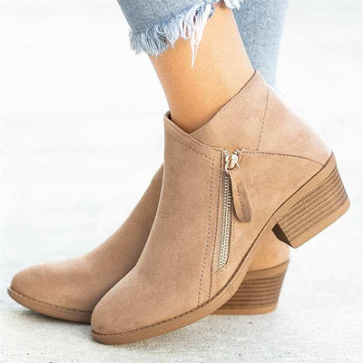 Ashford | Camille – Women’s Leather Ankle Boots with Block Heel & Sleek Fit - Ashford London Clothing