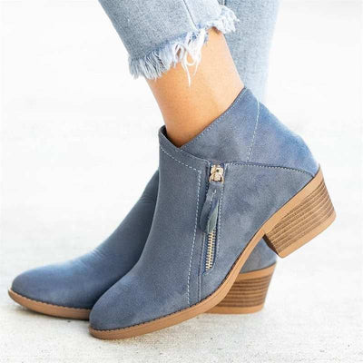 Ashford | Camille – Women’s Leather Ankle Boots with Block Heel & Sleek Fit - Ashford London Clothing