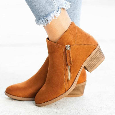 Ashford | Camille – Women’s Leather Ankle Boots with Block Heel & Sleek Fit - Ashford London Clothing