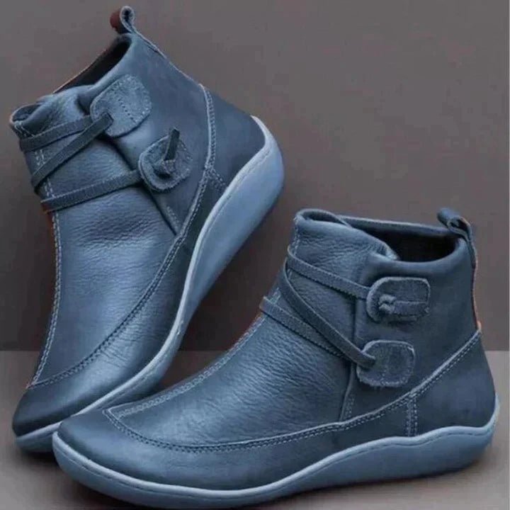 Ashford | Carys – Women’s Orthopaedic Mid - Top Boots with Buckle Strap Design - Ashford London Clothing