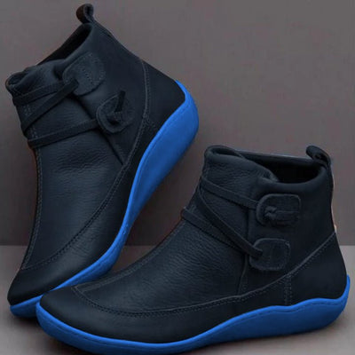 Ashford | Carys – Women’s Orthopaedic Mid - Top Boots with Buckle Strap Design - Ashford London Clothing