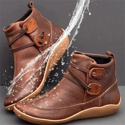 Ashford | Carys – Women’s Orthopaedic Mid - Top Boots with Buckle Strap Design - Ashford London Clothing