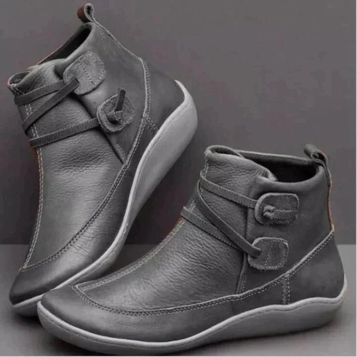 Ashford | Carys – Women’s Orthopaedic Mid - Top Boots with Buckle Strap Design - Ashford London Clothing