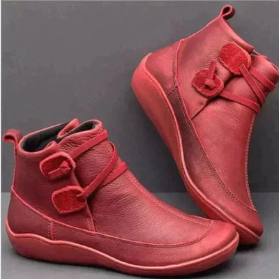 Ashford | Carys – Women’s Orthopaedic Mid - Top Boots with Buckle Strap Design - Ashford London Clothing