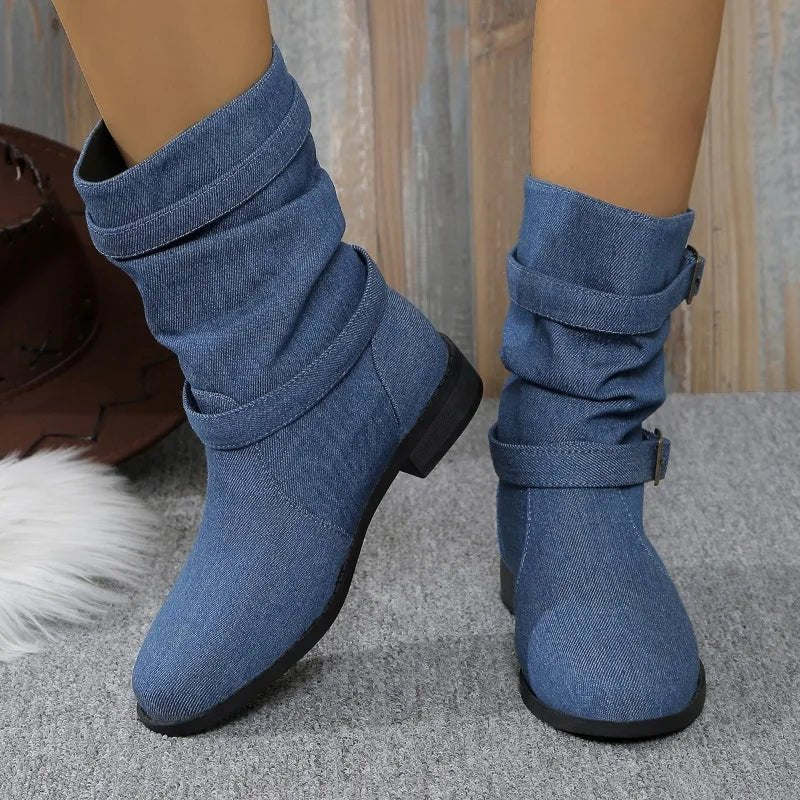 Ashford | Celina – Women’s Midi Ankle Boots with Round Toe & Medium Heel - Ashford London Clothing
