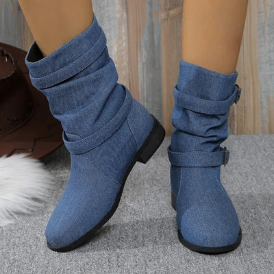 Ashford | Celina – Women’s Midi Ankle Boots with Round Toe & Medium Heel - Ashford London Clothing