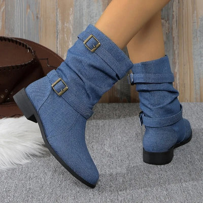 Ashford | Celina – Women’s Midi Ankle Boots with Round Toe & Medium Heel - Ashford London Clothing