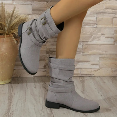 Ashford | Celina – Women’s Midi Ankle Boots with Round Toe & Medium Heel - Ashford London Clothing