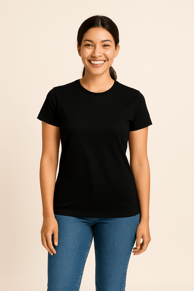 Ashford | Claire Women's T-Shirt 100% Cotton Short Sleeve Slim Fit Top - Ashford London Clothing