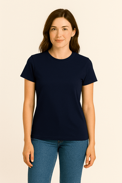 Ashford | Claire Women's T-Shirt 100% Cotton Short Sleeve Slim Fit Top - Ashford London Clothing