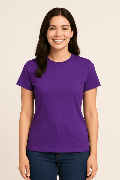 Ashford | Claire Women's T-Shirt 100% Cotton Short Sleeve Slim Fit Top - Ashford London Clothing