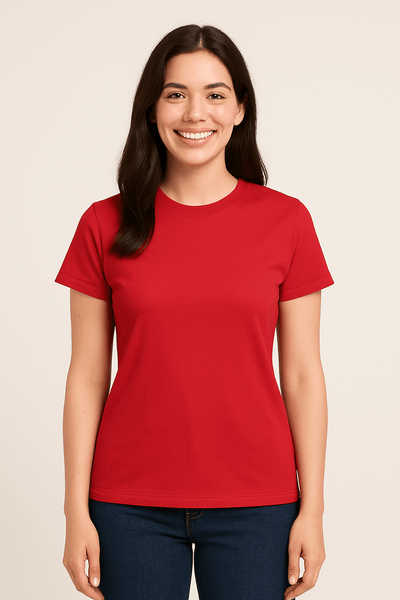 Ashford | Claire Women's T-Shirt 100% Cotton Short Sleeve Slim Fit Top - Ashford London Clothing