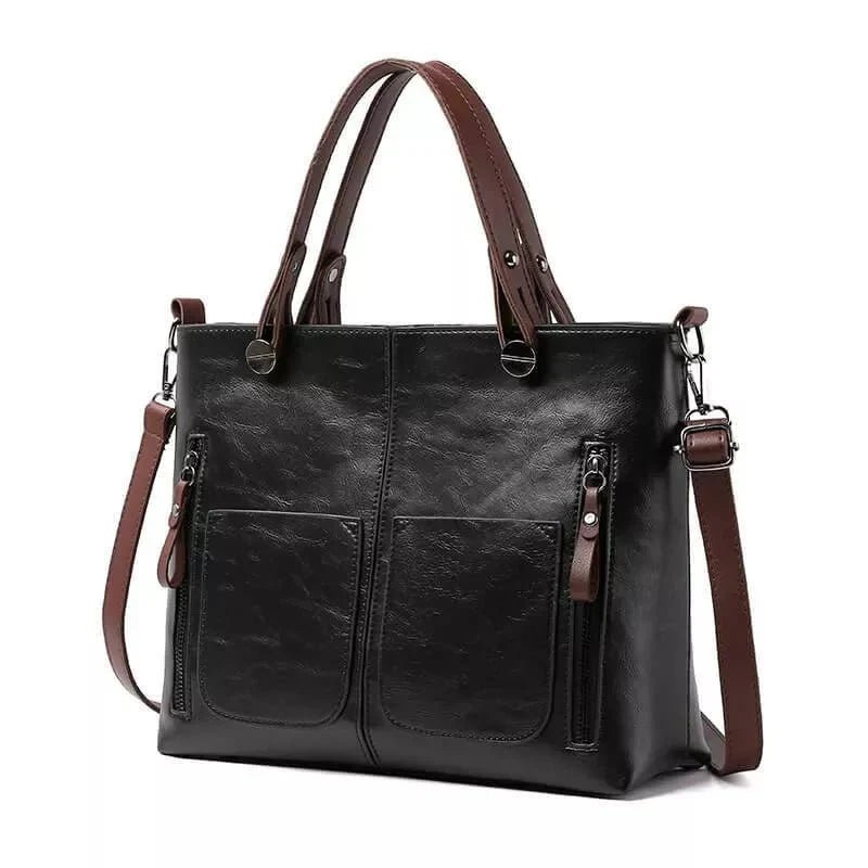 Ashford | Colette – Women’s Shoulder Bag – Faux Leather – Dual Handle – Detachable Strap – Multi Pocket - Ashford London Clothing