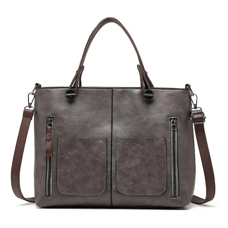 Ashford | Colette – Women’s Shoulder Bag – Faux Leather – Dual Handle – Detachable Strap – Multi Pocket - Ashford London Clothing